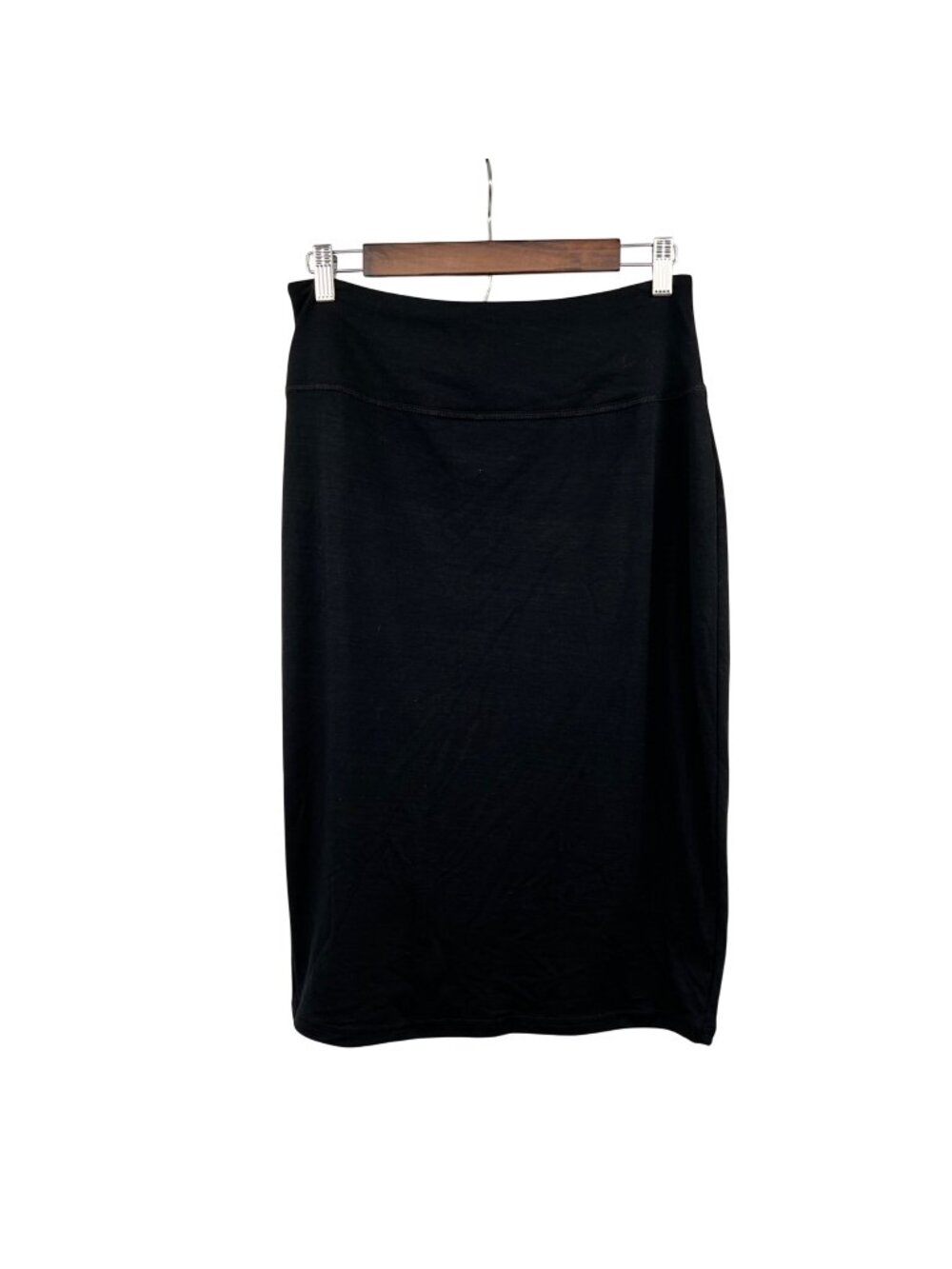 Athleta Black Pencil Skirt Pull On Below Knee Womens Size Medium